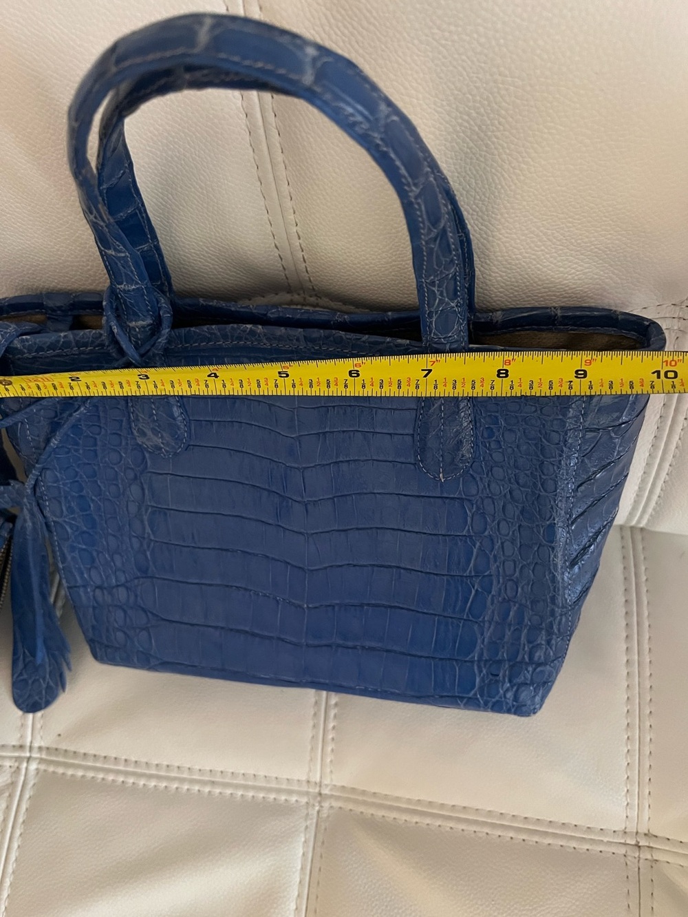 Nancy Gonzalez Blue Sapphire Crocodile Bag 2PC set Wallet Authentic - Picture 11 of 13